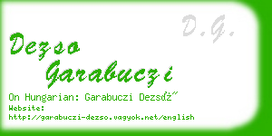 dezso garabuczi business card